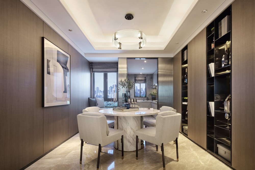 现代轻奢风格室内设计家装案例-餐厅 现代轻奢风格室内设计家装案例-餐厅