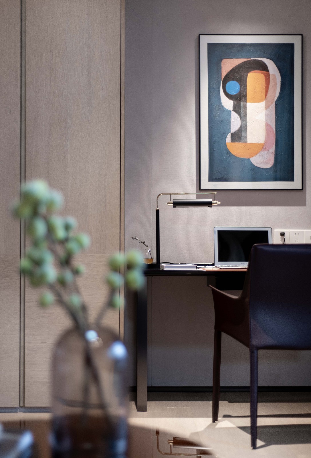 轻奢风格家装设计室内装修效果图-书房 轻奢风格家装设计室内装修效果图-书房