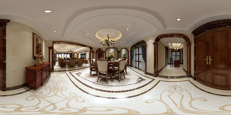 兰乔圣菲五居大宅320平米现代简约风格装修案例-餐厅 兰乔圣菲五居大宅320平米现代简约风格装修案例-餐厅