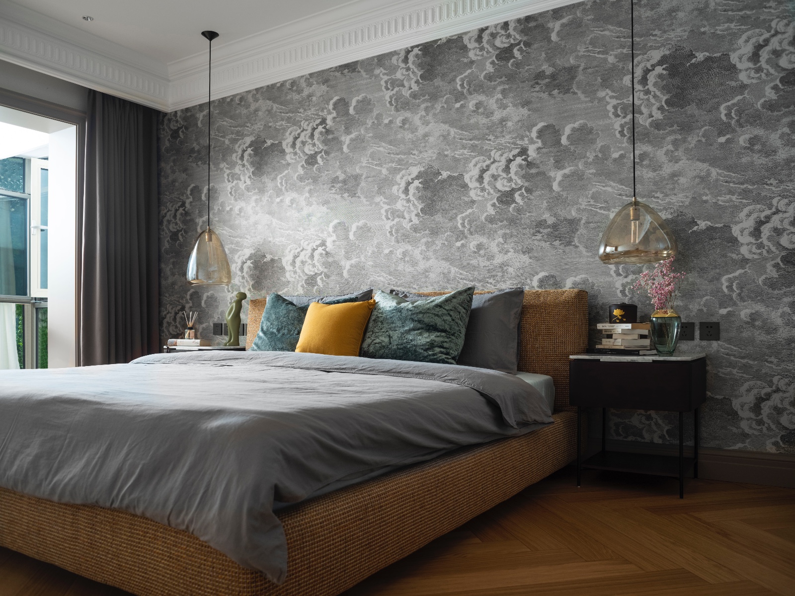 现代美式风格家装设计室内装修效果图-卧室 现代美式风格家装设计室内装修效果图-卧室