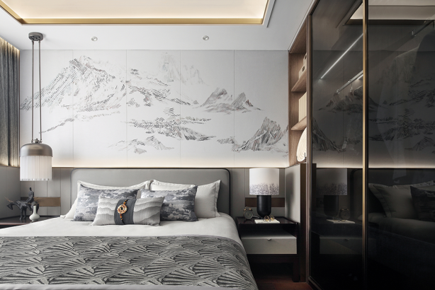 新中式风格室内设计家装案例-主卧梳妆台 新中式风格室内设计家装案例-主卧梳妆台